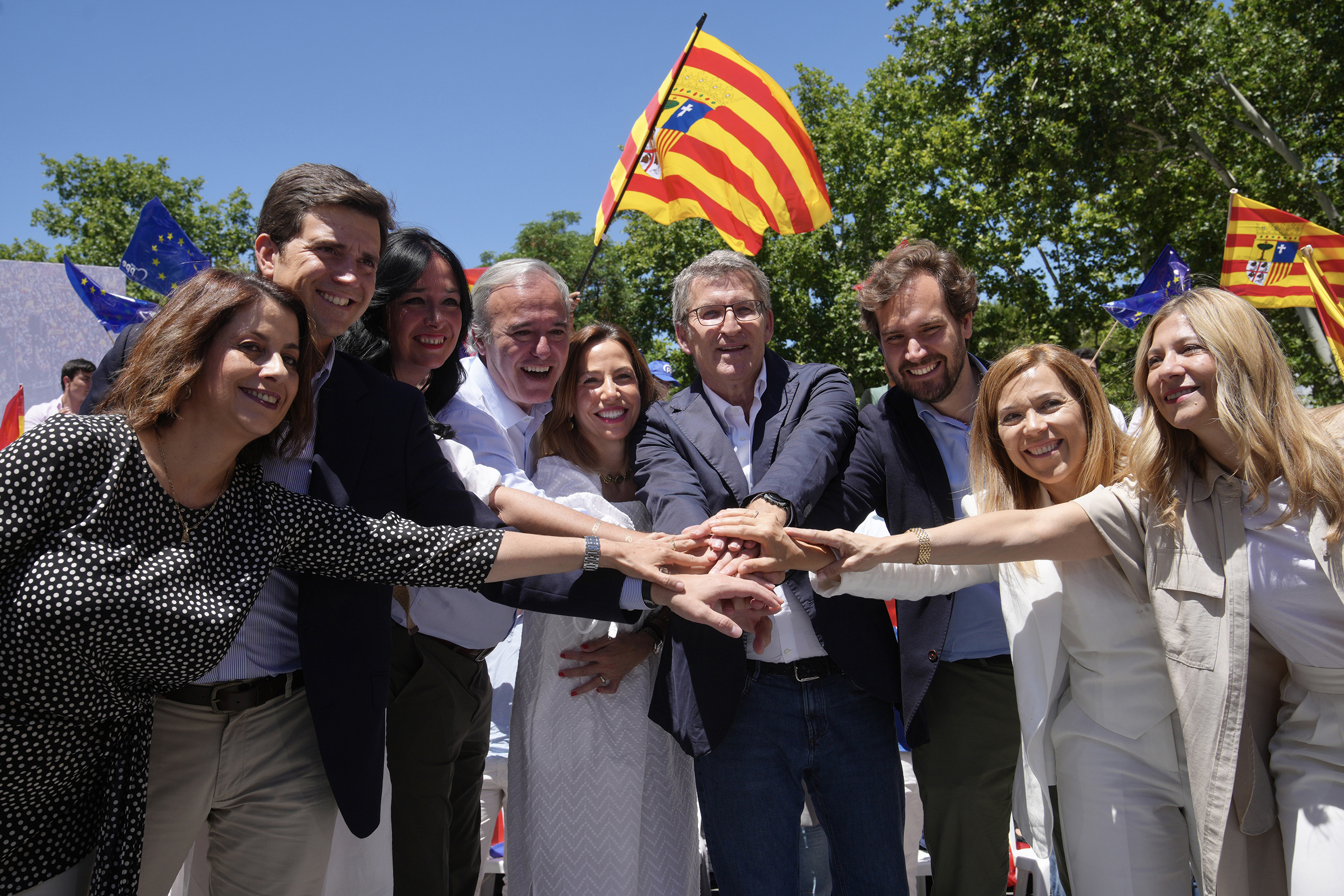 Feijóo en un acto del PP en Zaragoza