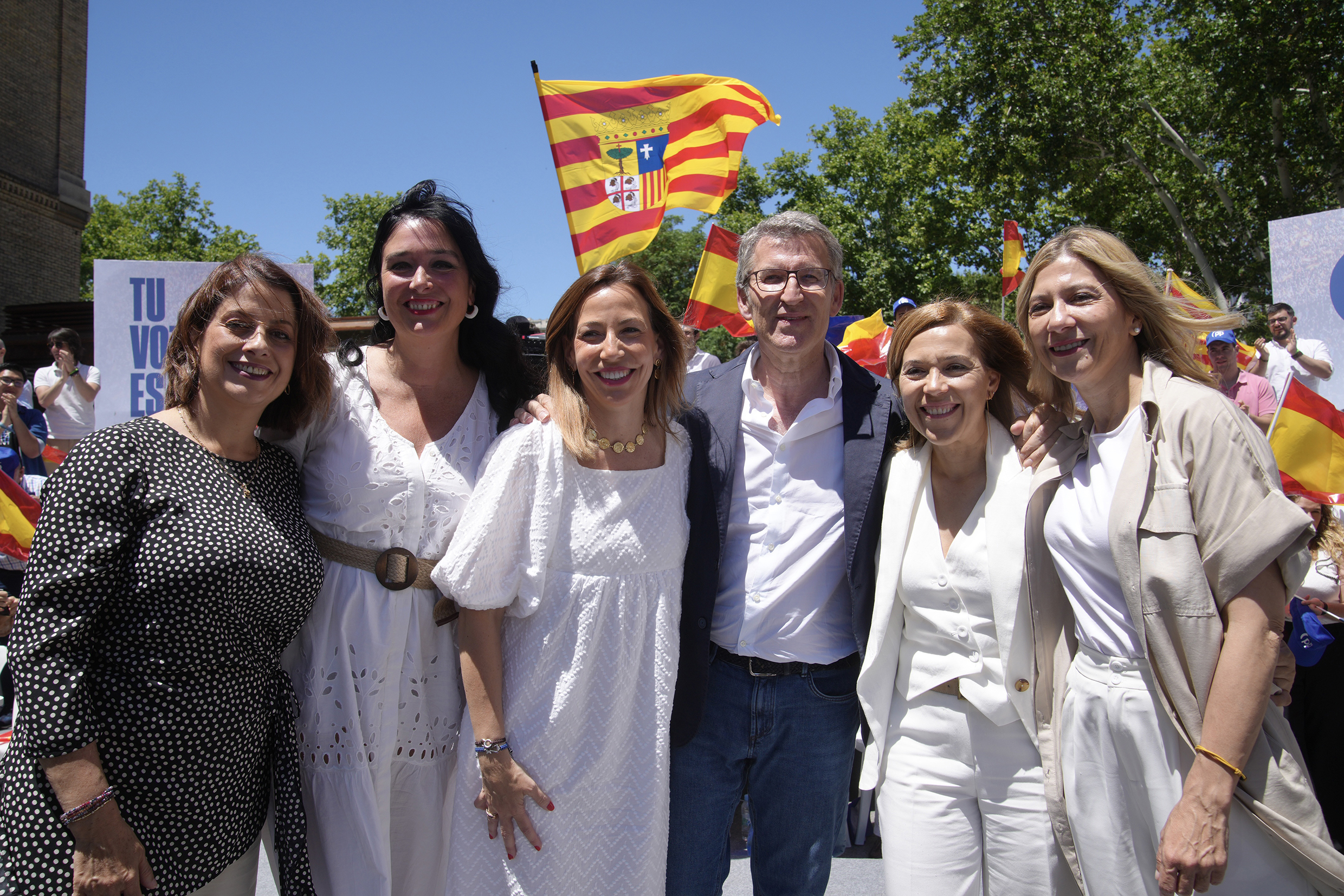 Feijóo en un acto del PP en Zaragoza