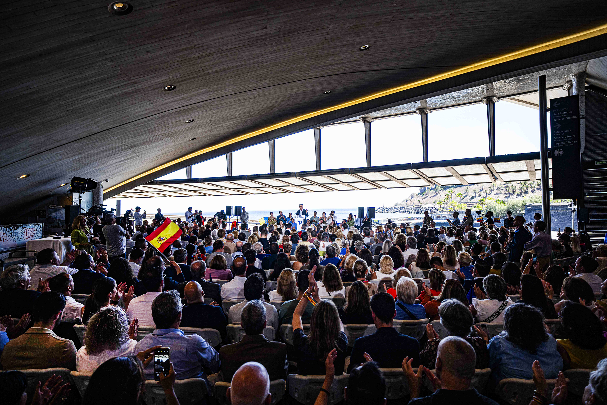 Feijóo en un acto del PP en Tenerife