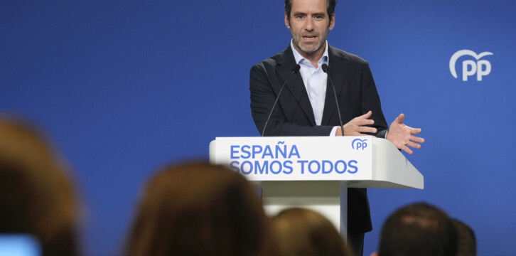 Borja Sémper en rueda de prensa