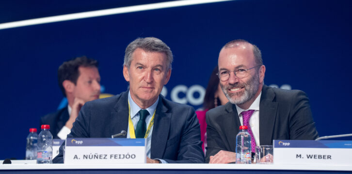 Alberto Núñez Feijóo en el Congreso del EPP en Valencia