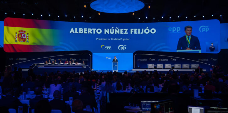 Alberto Núñez Feijóo en el Congreso del EPP en Valencia