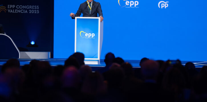 Alberto Núñez Feijóo en el Congreso del EPP en Valencia