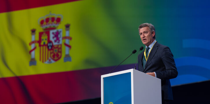 Alberto Núñez Feijóo en el Congreso del EPP en Valencia
