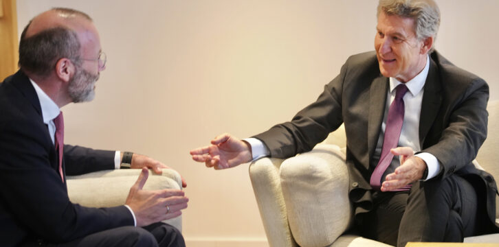 Feijóo con Manfred Weber en Bruselas