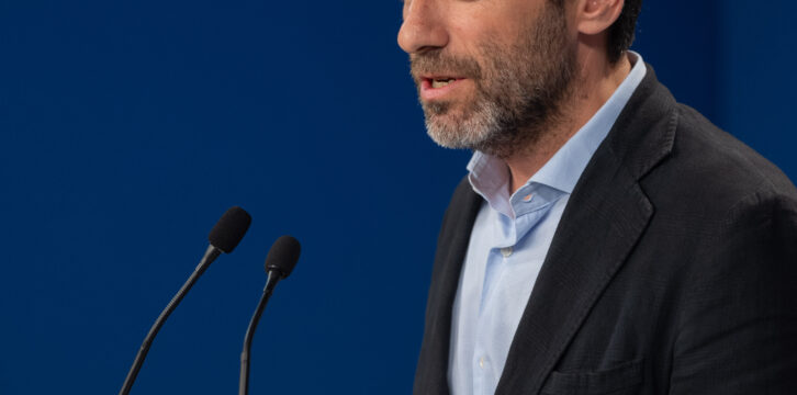 Borja Sémper en rueda de prensa