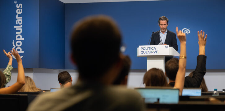 Borja Sémper en rueda de prensa