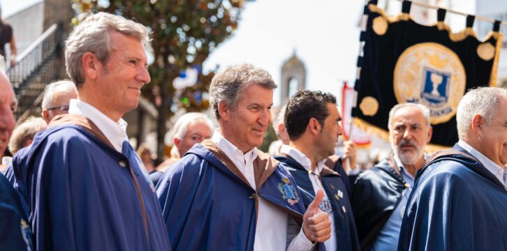 Alberto Núñez Feijóo en Capítulo Serenísimo de la LXXIII edición de la Fiesta del Albariño de Cambados.