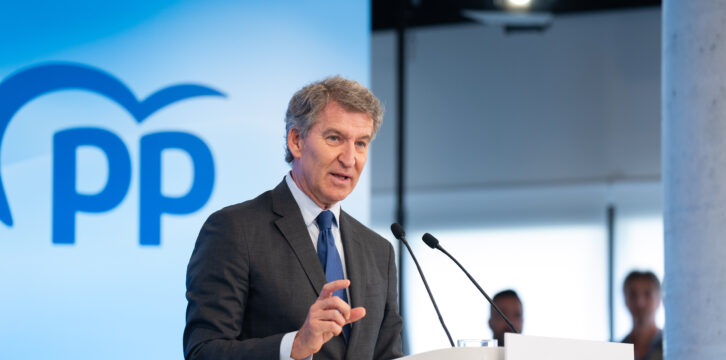 Feijóo en un acto con autónomos en Santander