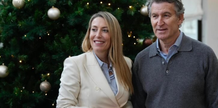 Alberto Núñez Feijóo y María Guardiola en Don Benito (Badajoz)