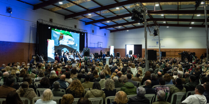 Feijóo y Guardiola en un mitin en Navalmoral de la Mata