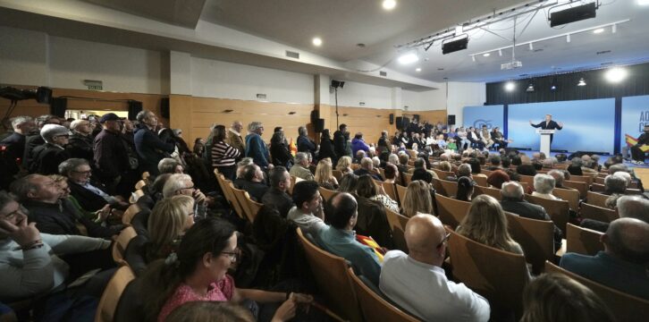 Feijóo en un mitin en Ponferrada (León)