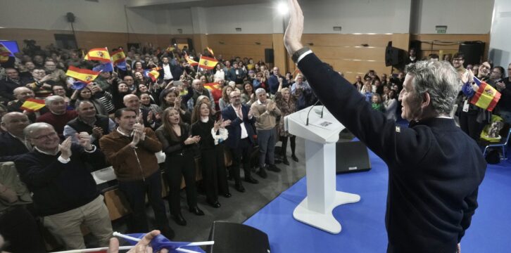 Feijóo en un mitin en Ponferrada (León)