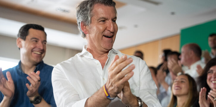 Feijóo y Juanma Moreno en la clausura de la Intermunicipal del PP de Andalucía en Córdoba