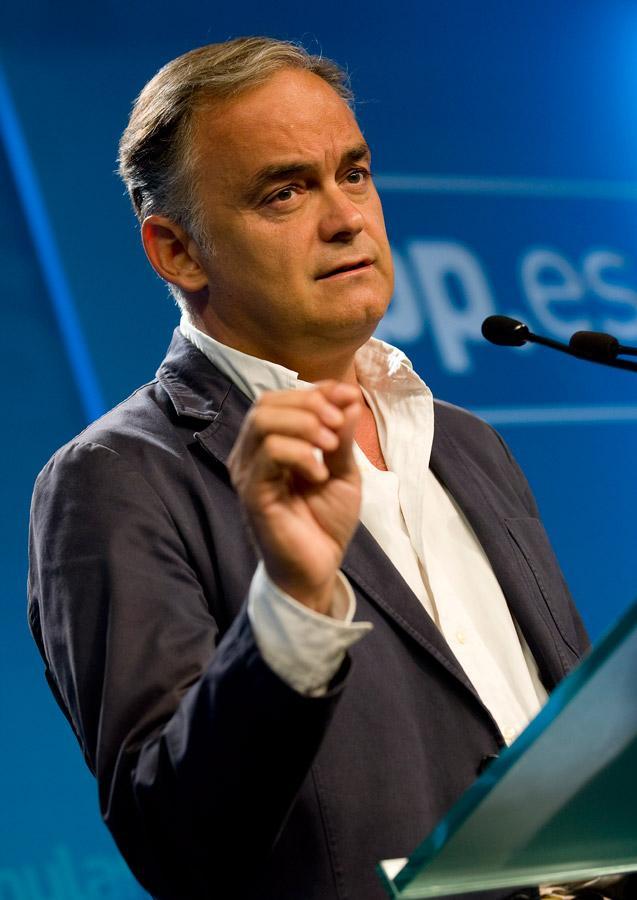 Esteban González Pons durante la rueda de prensa