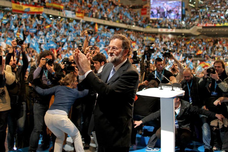 Mariano Rajoy en el acto de cierre de campaña en Madrid