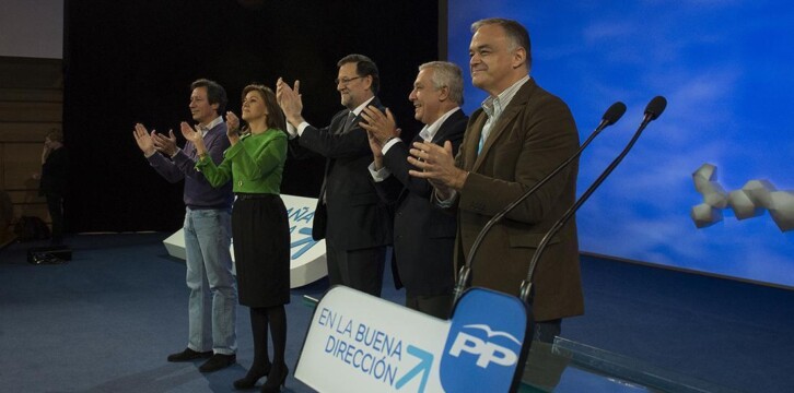 Mariano Rajoy, María Dolores de Cospedal y los Vicesecretarios del PP en la Clausura de la Convención Nacional
