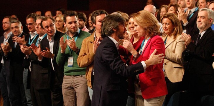 Arantza Quiroga e Iñaki Oyarzabal en el 14 Congreso del PP del País Vasco