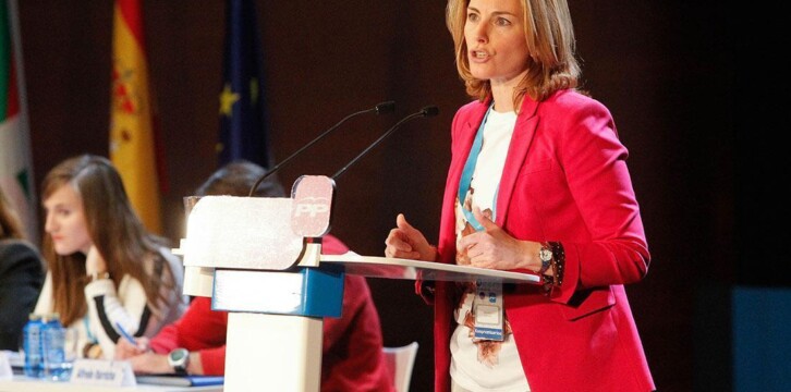 Arantza Quiroga en el 14 Congreso del PP del País Vasco