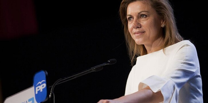 La secretaria general del PP, María Dolores de Cospedal
