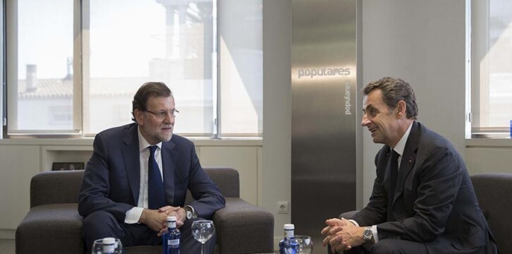 Mariano Rajoy con Nicolas Sarkozy