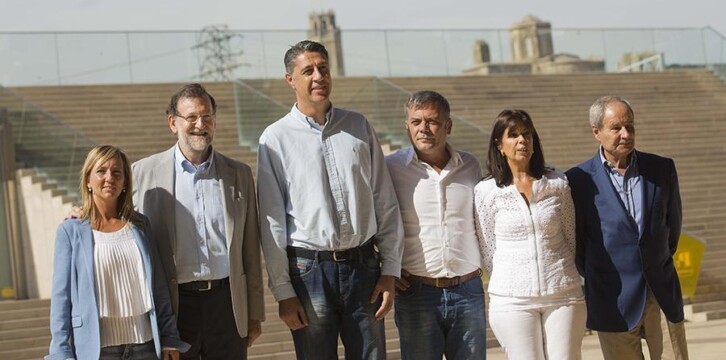 Mariano Rajoy con Xavi García Albiol en Lleida