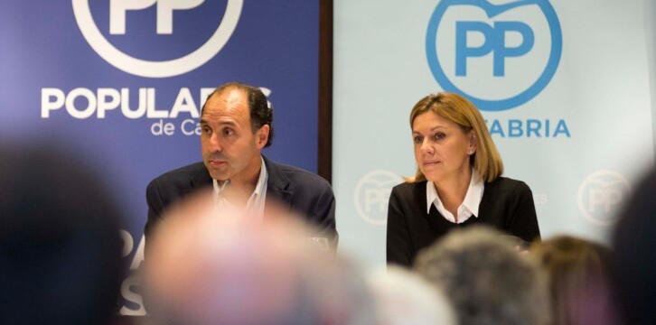 Mª Dolores de Cospedal preside la Junta directiva del PP de Cantabria