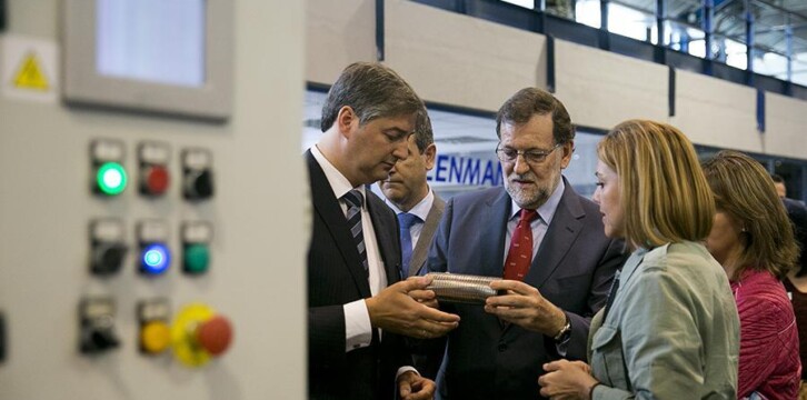 Mariano Rajoy y María Dolores de Cospedal visitan la empresa Witzenmann en Guadalajara