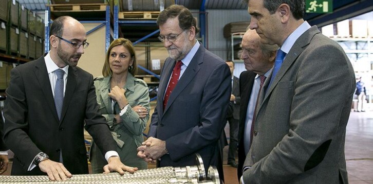 Mariano Rajoy y María Dolores de Cospedal visitan la empresa Witzenmann en Guadalajara