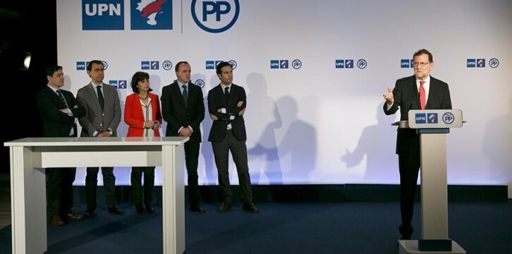 Intervención de Mariano Rajoy tras la firma del acuerdo PP-UPN