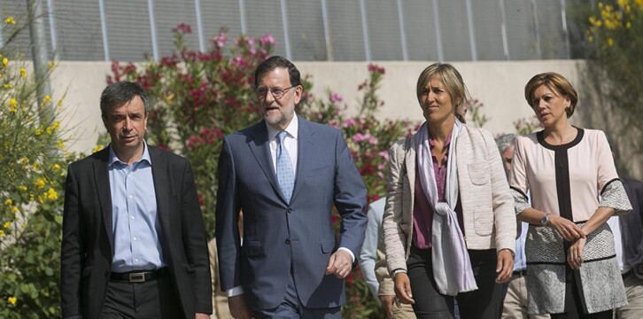 Mariano Rajoy y María Dolores de Cospedal a su llegada al Foro Buen Gobierno