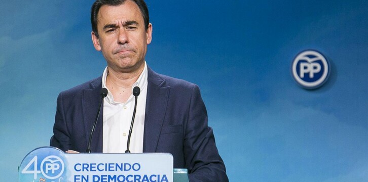 El coordinador general del Partido Popular, Fernando Martínez-Maillo, en rueda de prensa