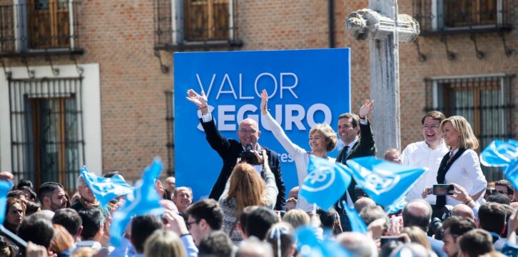 Pablo Casado en un Mitin del PP en Valladolid