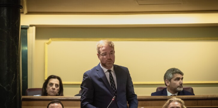 Óscar Clavell, durante su intervención en la Sesión de Control