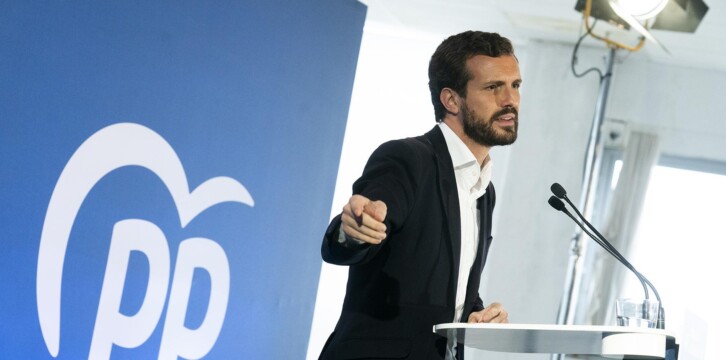 El presidente del Partido Popular, Pablo Casado