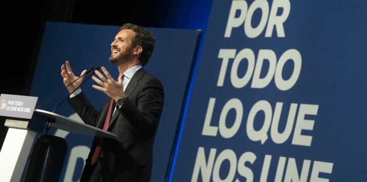 El presidente del Partido Popular, Pablo Casado
