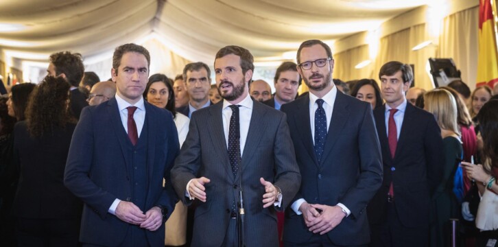 Pablo Casado, en declaraciones a los medios de comunicación