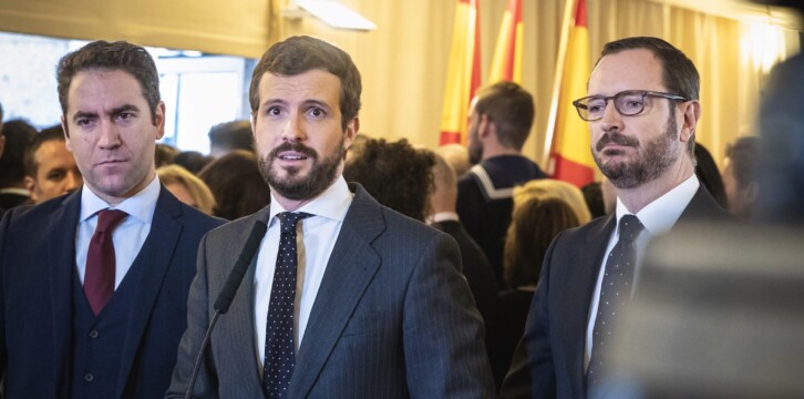 Pablo Casado, en declaraciones a los medios de comunicación