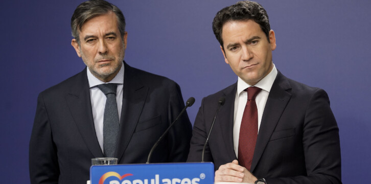 Rueda de prensa de Teodoro García Egea y Enrique López