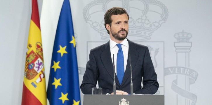 Pablo Casado, en rueda de prensa