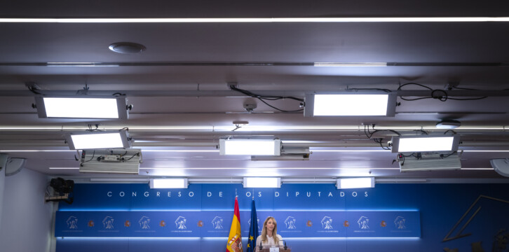 Cayetana Álvarez de Toledo, en rueda de prensa tras la reunión de la Junta de Portavoces