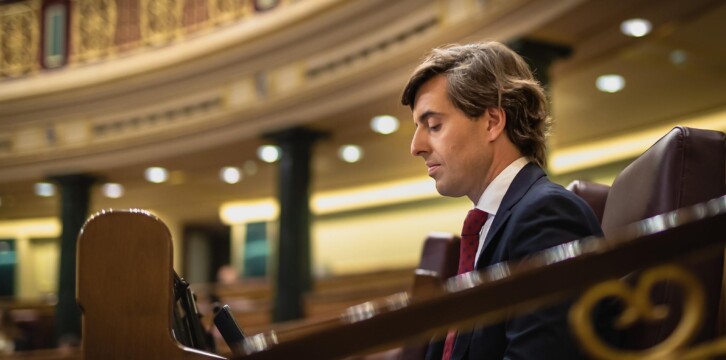 El vicesecretario de Comunicación del Partido Popular, Pablo Montesinos, en la Sesión de Control al Gobierno