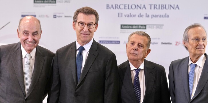 Alberto Núñez Feijóo, interviene en la conferencia y almuerzo-coloquio de Barcelona Tribuna