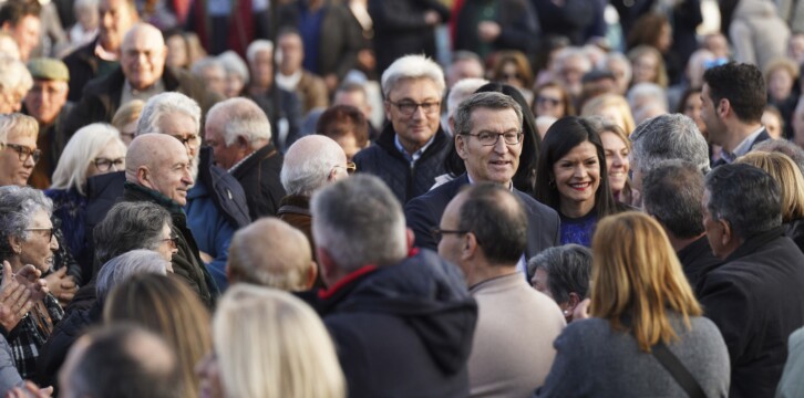 Alberto Núñez Feijóo clausura un acto en Mos