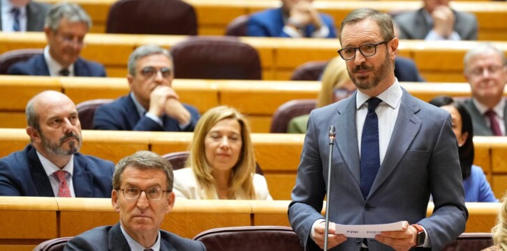 El portavoz del Grupo Popular en el Senado, Javier Maroto