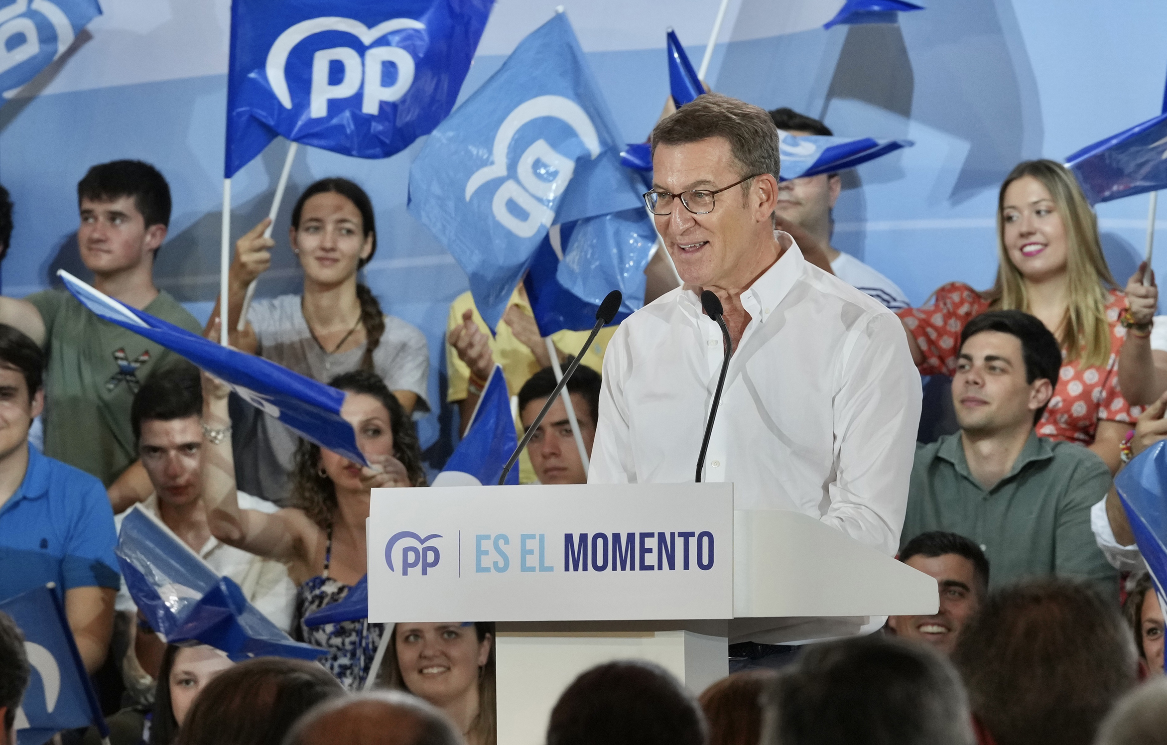 Alberto Núñez Feijóo en un acto en Murcia