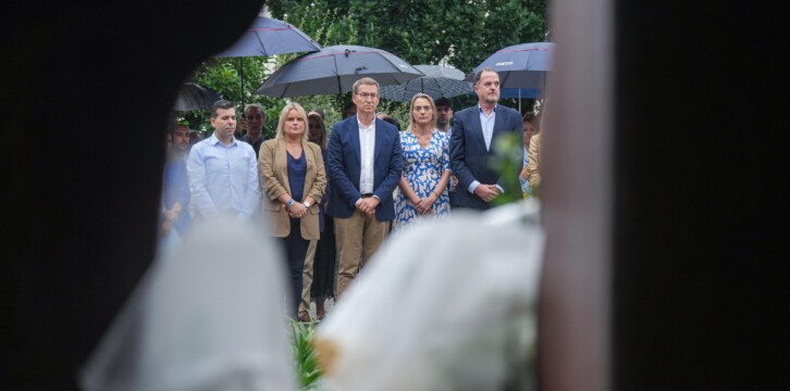 Alberto Núñez Feijóo en el homenaje a Miguel Ángel Blanco en Ermua.
