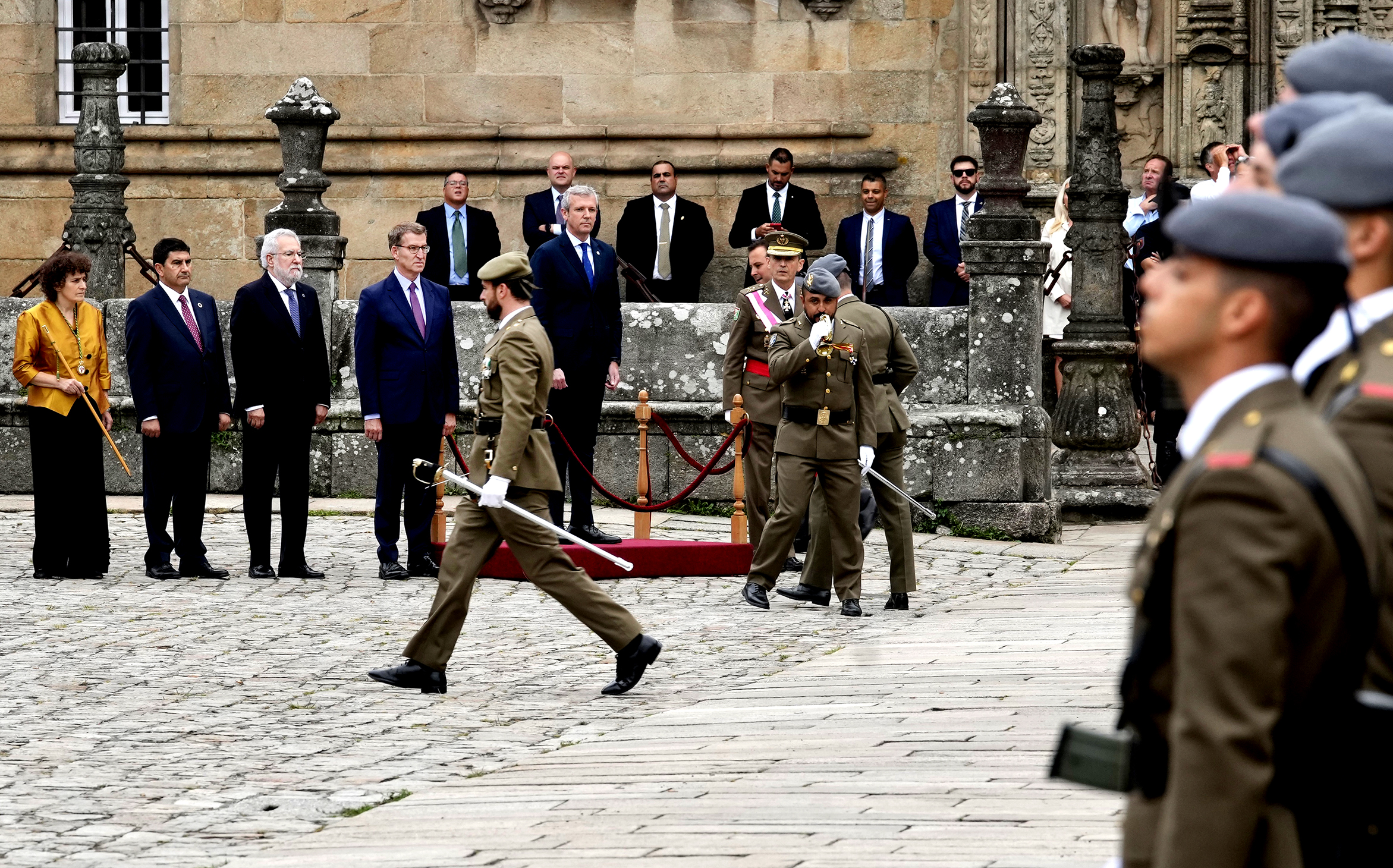 Feijóo en los actos oficiales de la festividad del Apóstol, en Santiago de Compostela