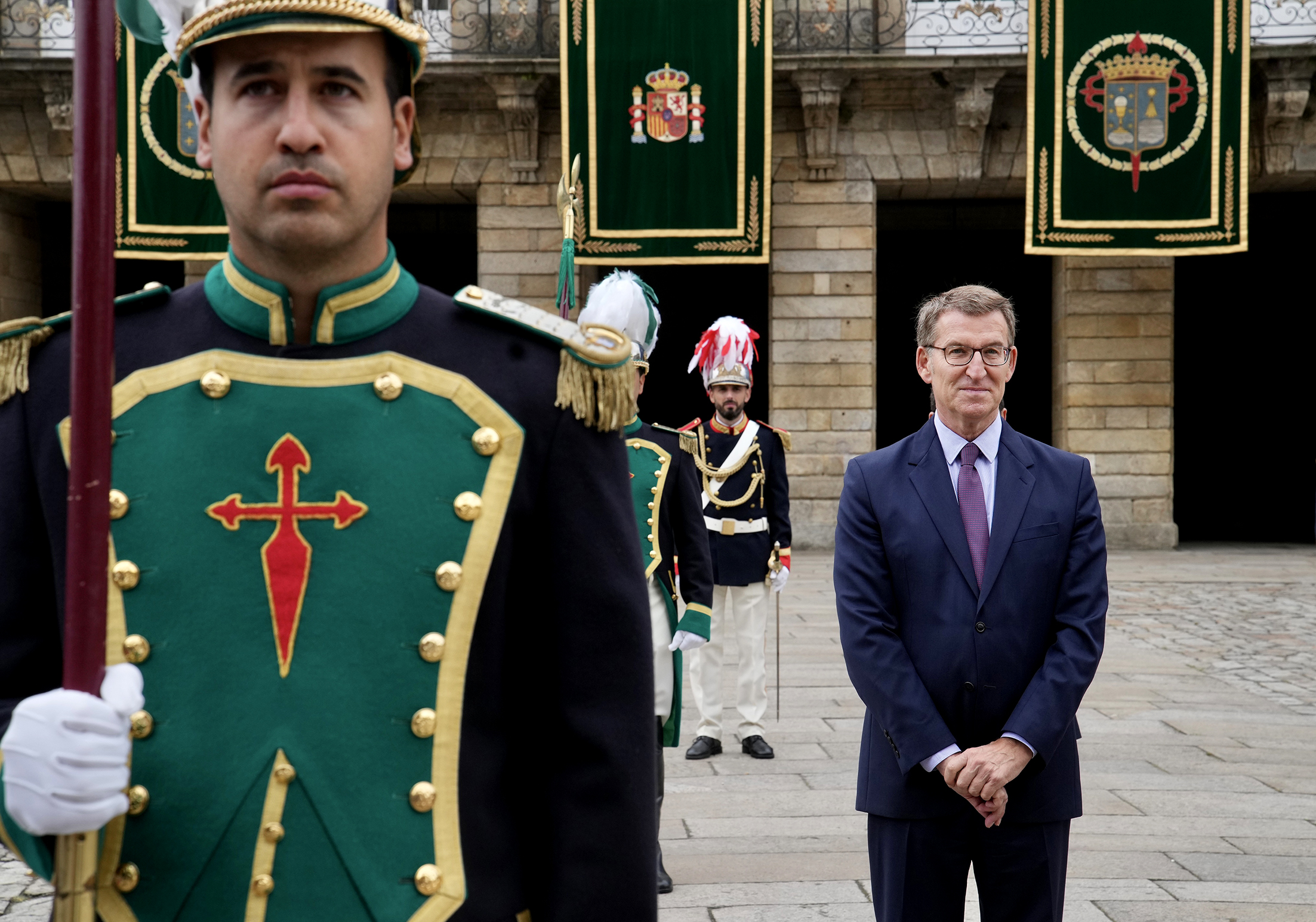 Feijóo en los actos oficiales de la festividad del Apóstol, en Santiago de Compostela