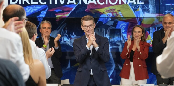 Alberto Núñez Feijóo preside la reunión de la Junta Directiva Nacional